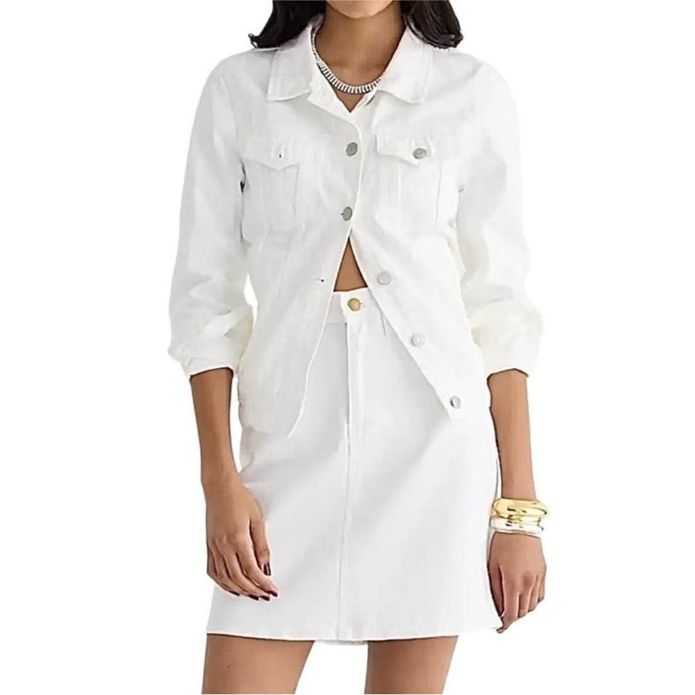 J.crew  stretch mini jeans skirt